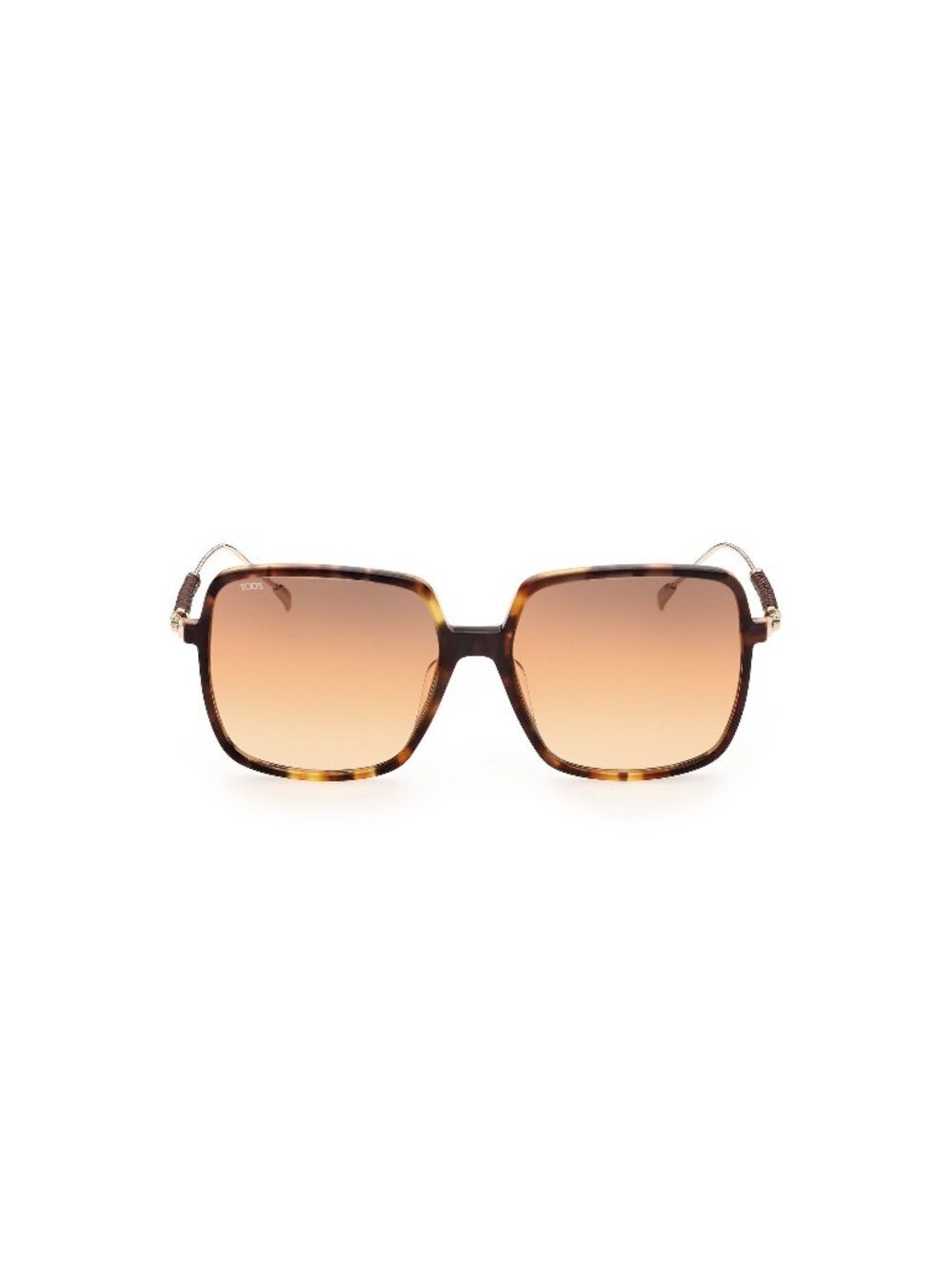 New Tods Women's Sunglasses Havana Square Brown Lens Acetate Frame TO0321 56F 59